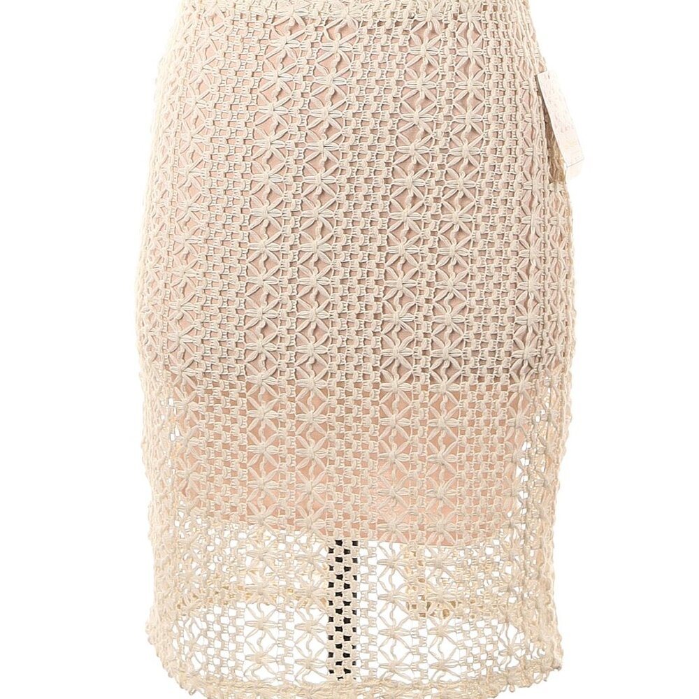 NWT Free People Ivory Honeycomb Skirt Size 2 - Picture 3 of 5